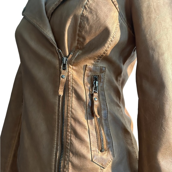 ❄️ Max Studio Moto Faux leather jacket XS - Picture 6 of 12